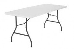 6 ft White folding table